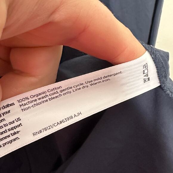 EILEEN FISHER Organic Cotton Longline Blazer in Ocean Blue Sz XL {BB51} - Picture 5 of 5